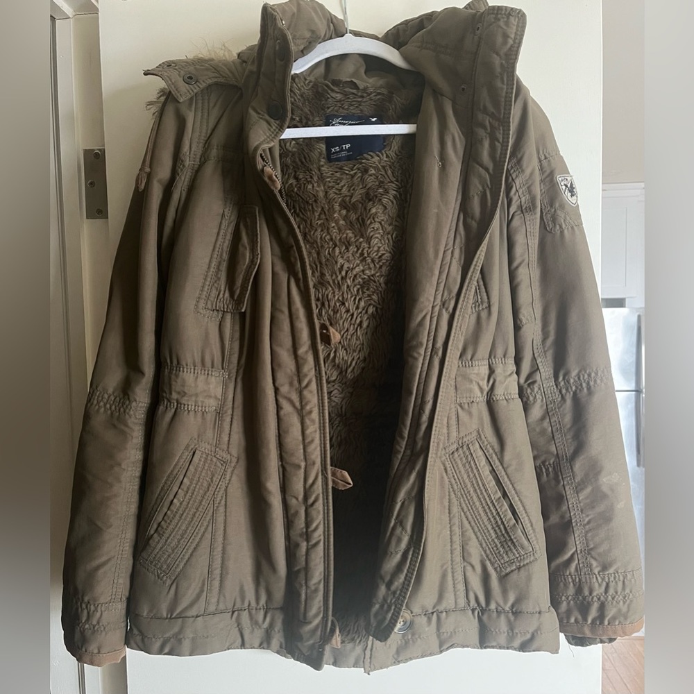 American Eagle army green utility coat
